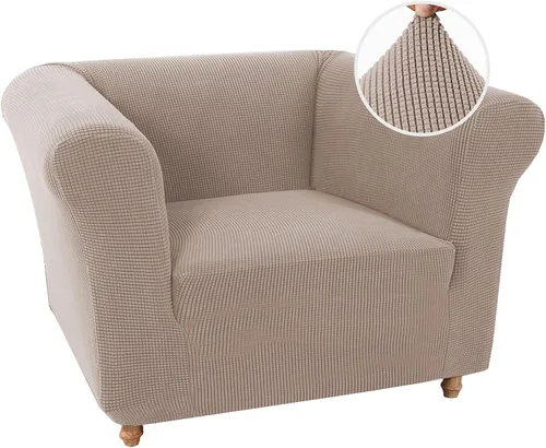 Vista 20 de Turquoize Funda elástica para silla estilo Chesterfield para sala de estar, 1 pieza, funda de sofá suave y antideslizante con tela jacquard gruesa