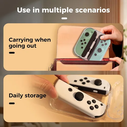 Vista 8 de IINE Mini Storage Case for Joy-con, Portable Dust-Proof Protective Box Compatible with Nintendo SwitchOLED Joy-Con, Joy-con Travel Case with