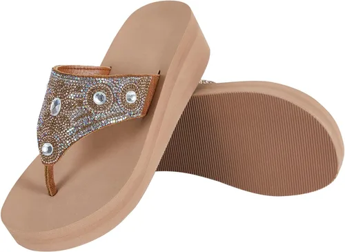 Vista 7 de Lowkeyray Sandalias de playa cómodas para mujer, estilo tanga para mujer en verano