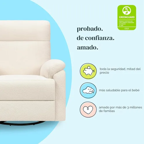 Vista 3 de DaVinci Suzy - Planeador reclinable con giro de 360°, manual, acogedor
