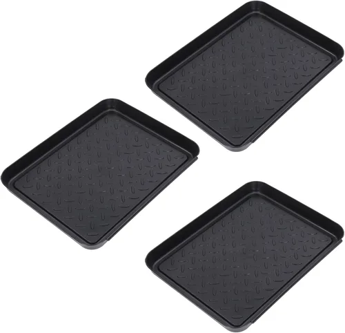 Vista 9 de TREETDOBV Bandeja para botas para todo tipo de clima, bandeja para botas para entrada interior, bandeja impermeable para zapatos con borde elevado