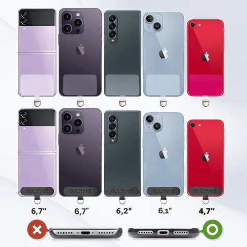 Vista 4 de Cordón universal para teléfono, correa cruzada antirrobo para iPhone 17 Pro Max y la mayoría de teléfonos inteligentes, soporte ajustable