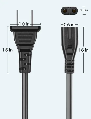 Vista 7 de Cable de alimentación de CA compatible con XboxOne S, XboxOne X, XboxSeries XS, Sony PS5 PS4 PS3 Playstation 4 Slim, PSP, PSV cable de repuesto