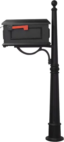 Vista 5 de Kingston SCK-1017_SPK-600-BLK - Buzón negro con poste de aluminio