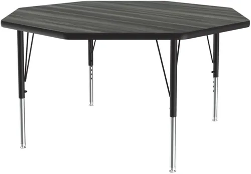 Vista 79 de Correll - Mesa rectangular de actividades para el aula de 24 x 36 pulgadas, altura ajustable (19-29 pulgadas), parte superior de nogal colonial