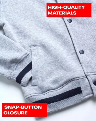 Vista 4 de Reebok Conjunto de pantalones para niño 2 piezas de chaqueta Varsity de forro polar y pantalones deportivos Sudadera y pantalones para niños