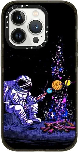 Vista 174 de CASETiFY Impact - Funda para iPhone 13 [protección contra caídas de 6.6 pies/compatible con Magsafe] Black Kingsnake, color negro transparente