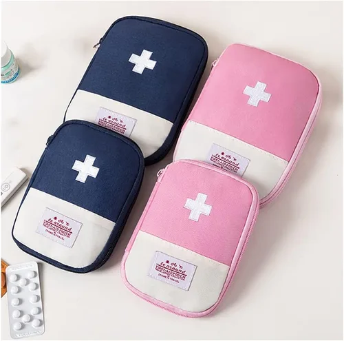 Vista 9 de Mini bolsa vacía de primeros auxilios, bolsa médica vacía portátil, bolsa de medicina vacía bolsa de almacenamiento de kit de emergencia vacía