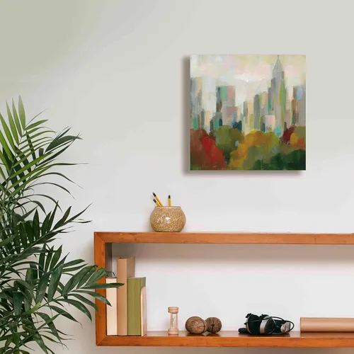 Vista 8 de Epic Graffiti 'NYC Central Park II' por Silvia Vassileva, arte de pared en lienzo, 12 x 12 pulgadas