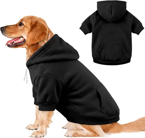 Vista 20 de Dog Sweaters for Small Dogs, Dog Hoodie Apparel Sweatshirt Clothes Negro