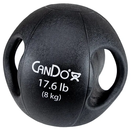Vista 8 de CanDo Balón medicinal moldeado de doble mango para entrenamiento de fuerza, entrenamientos de núcleo, calentamientos, cardiometría y pliometría
