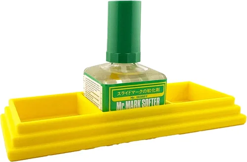 Vista 2 de Jeff Did It! - Soporte cuadrado de cemento con pegamento para botellas con capacidad para 3 botellas, compatible con Mr Hobby Cement Setter