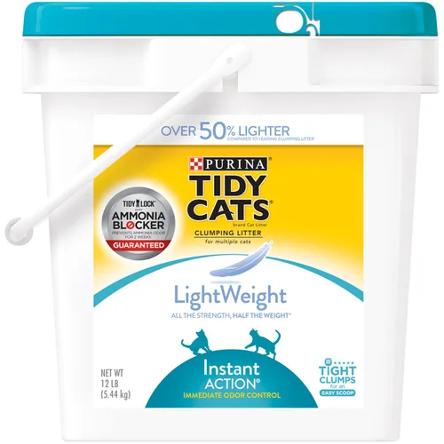 Vista 10 de Purina Tidy Cats Arena para gatos liviana, bajo polvo, aglomerante, LightWeight Glade Clean Blossoms arena para múltiples gatos - envase de 6 lb