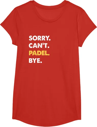 Vista 58 de Sorry Can't Padel Bye Funny Camiseta de Padel, Negro