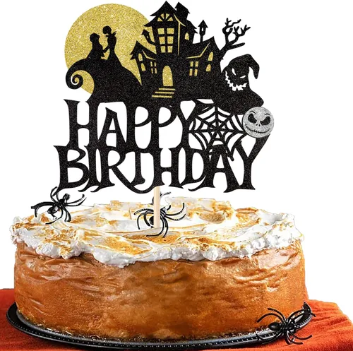 Vista 30 de Paquete de 24 adornos para cupcakes de Halloween con purpurina rosa, fantasma, pequeño abucheo, murciélago, bruja, gato, calabaza, magdalena