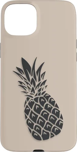 Vista 9 de Black Dark grey Pineapple on Tan beige for Pineapple lovers Case for iPhone 16