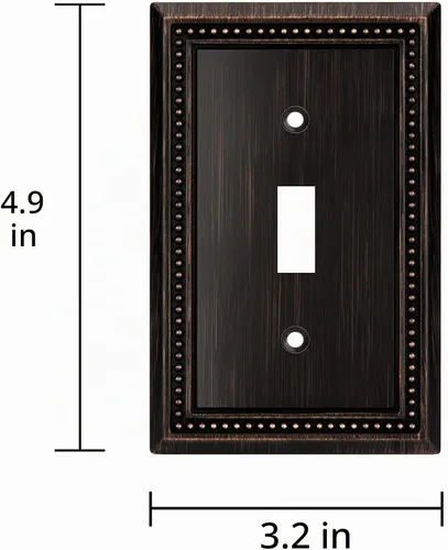 Vista 3 de Henne Bery Sunken Pearls Placa de Pared Decorativa de Servicio Pesado Placa de Interruptor Cubierta de Tomacorriente