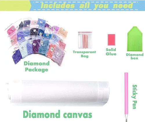Vista 4 de Kits de Pintura de Diamantes 5D para Adultos Flores, Arte de Diamante DIY Colorido Daisy Taladro Redondo Completo, Pintura de Gerbera Daisy