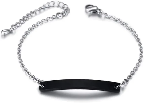 Vista 3 de VNOX Pulsera de alerta médica con grabado personalizado para mujeres y niñas 17 a 83in