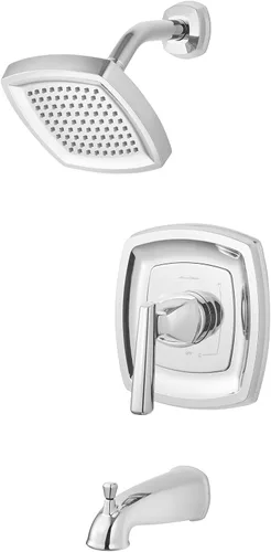 Vista 12 de American Standard TU018507.295 Edgemere Kit de molduras con cabezal de ducha y cartucho que ahorra agua, níquel cepillado