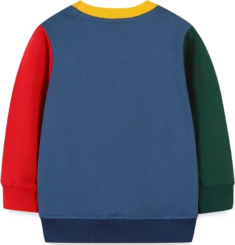 Vista 2 de Bumeex Sudadera de manga larga con cuello redondo de algodón para bebé niño pequeño 1-7T