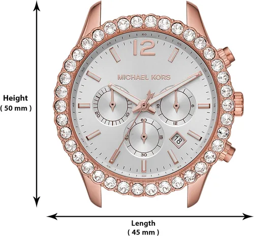 Vista 6 de Michael Kors Layton - Reloj cronógrafo de acero inoxidable