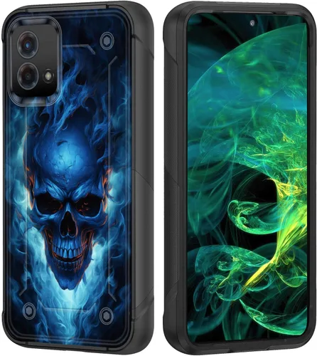 Vista 54 de Funda para Moto G Stylus 5G 2023, resistente de doble capa de policarbonato duro y silicona suave, resistente a prueba de golpes, funda protectora