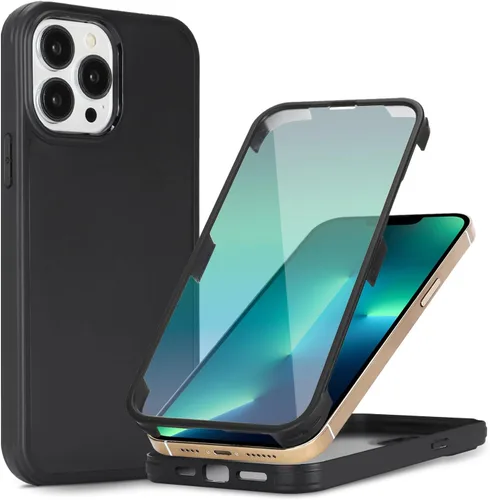 Vista 24 de Funda para iPhone 12 mini con protector de pantalla, color negro