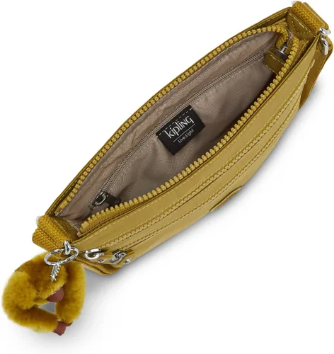 Vista 3 de Kipling Abner - Correa cruzada ajustable para mujer bolsillo interno con cremallera bolsa pequeña de nailon arrugado