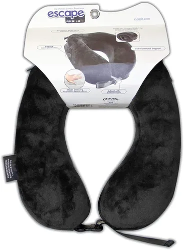 Vista 4 de Escape Premium Memory Foam Travel Neck Pillow - Negro