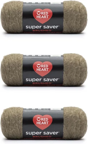 Vista 19 de Red Heart Super Saver - Hilo metálico negro – Paquete de 3 unidades de 5 onzas/142 gramos – Acrílico – 4 medianos (peinado) – 255 yardas