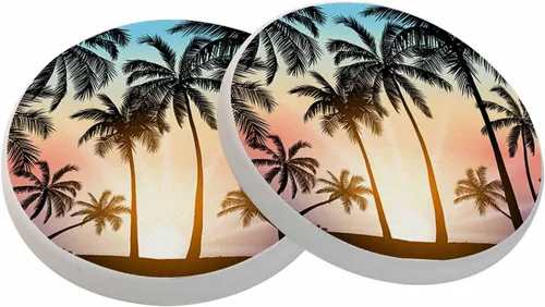 Vista 34 de oFloral Juego de 2 posavasos de calavera para bebidas, diseño de rosas, flores, cultura popular, festivales, tazas, individuales para decoración