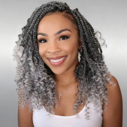 Vista 32 de Goddess Box Braids 1B3330 - Trenzas de ganchillo bohemias de 10 pulgadas para mujeres negras, paquete de 7 paquetes de trenzas bohemias preenlazadas