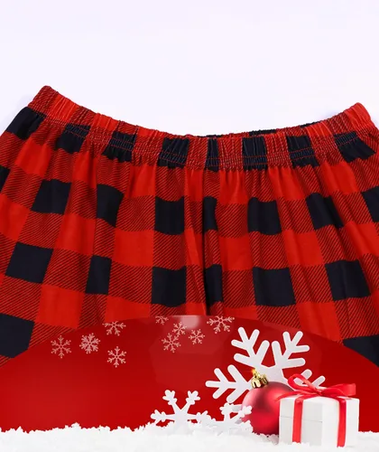 Vista 5 de Boboking Pijamas de Navidad para parejas, ropa de dormir suave de 2 piezas para mujeres y hombres