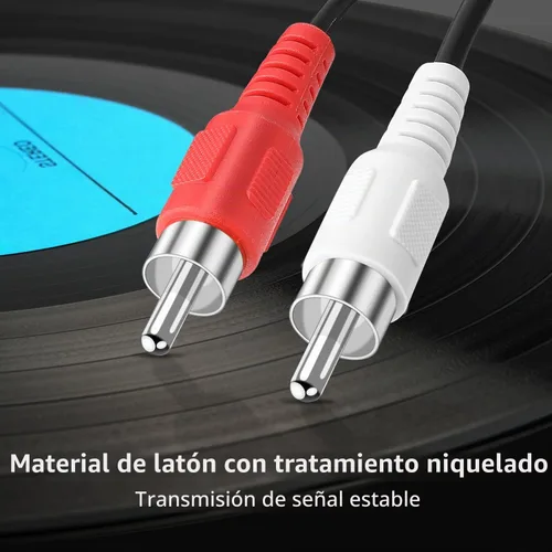 Vista 7 de Cables RCA, 2RCA macho a 2RCA macho, cable de subwoofer de audio estéreo doble blindado para cine en casa, HDTV, amplificador, sistemas de alta