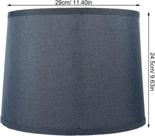 Vista 2 de Accesorios de escritorio, pantallas de lámpara para lámparas de pie, pantalla de lino, cubierta de lámpara rústica, pantalla de tela, cubierta