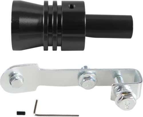 Vista 2 de Silbato universal negro para tubo de escape, simulador de sonido turbo, universal, silenciador, XL, 2 unidades, compatible con motocicleta, camión