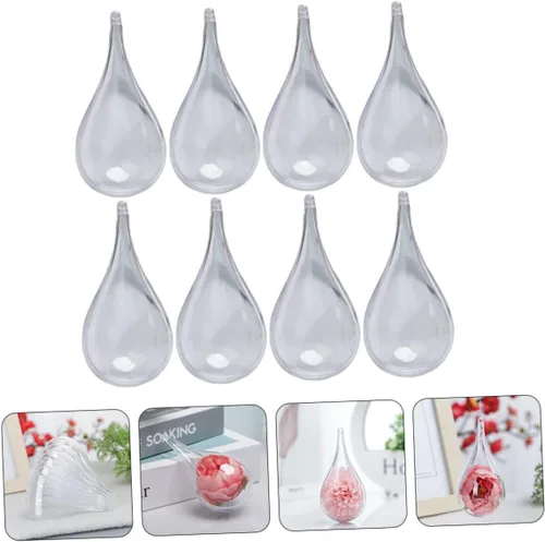 Vista 6 de BESTOYARD Decoración navideña, 32 bolas de adorno transparentes, adornos transparentes, adornos de árbol, adornos de plástico transparente, adornos
