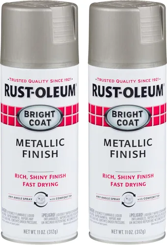 Vista 13 de Rust-Oleum 7715830 Stops Rust Bright Coat Pintura en Aerosol Metálica, 11 Oz, Aluminio