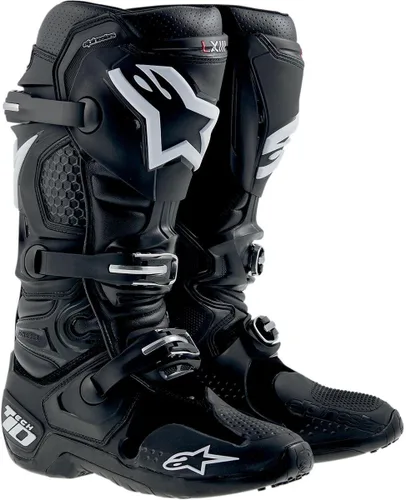 Vista 16 de Alpinestars Botas Tech 10 para hombre, Negro/Rojo Fluo, 7