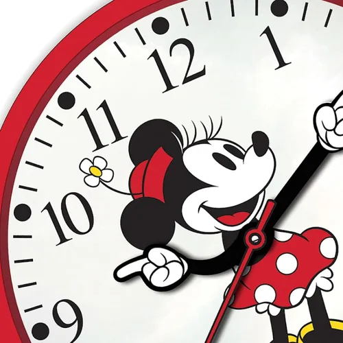 Vista 2 de Accutime Minnie Mouse Reloj Retro Manos 10" Reloj de pared