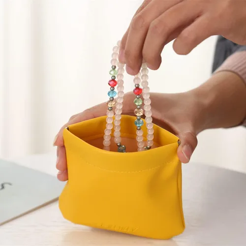 Vista 5 de Mini monedero de cuero para mujer, cambios, tarjetero, bolsa pequeña, 3 Colores, Portatarjetas Mini Monedas