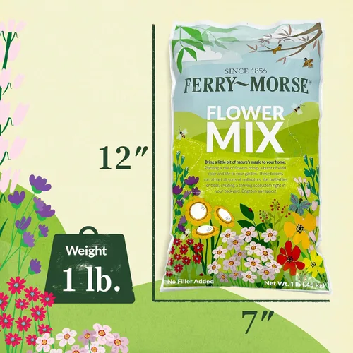Vista 5 de Ferry Morse Mezcla para Todo Propósito Sol-Sombra a Granel Semillas de Flores Silvestres, 1 lb