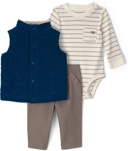 Vista 19 de Carter's Baby Boys' 3-piece Bodysuit Pant Sets Construcción azul