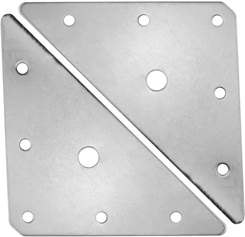 Vista 2 de Mending Plates JCBIZ - 4 soportes rectos triangulares de acero inoxidable para esquinas planas