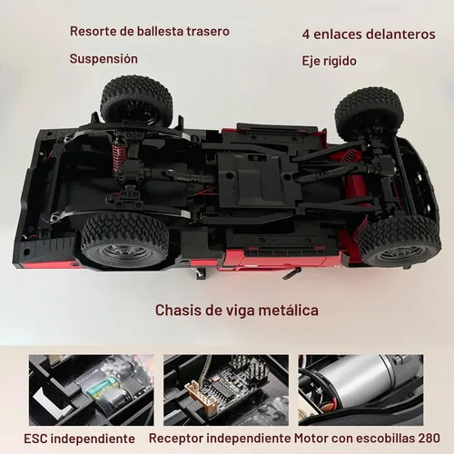 Vista 8 de HLSFWDRIVE MN82T RC Crawler 1/12 RC Truck con gancho de grúa todo terreno