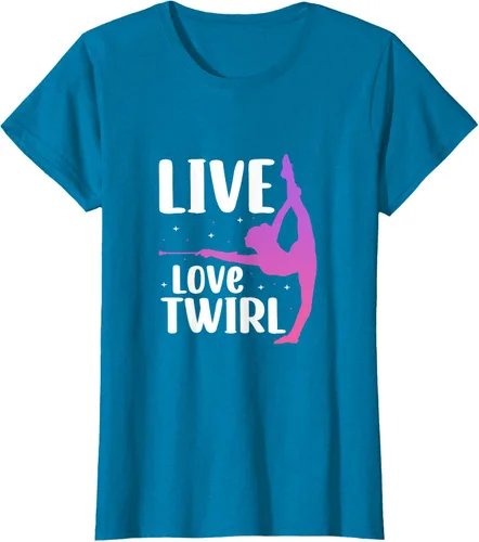 Vista 57 de Camiseta Twirl Baton Twirling Twirler Majorettes, Negro