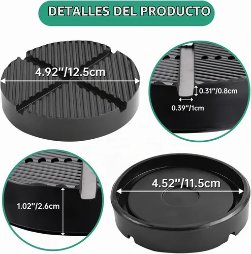 Vista 2 de Almohadilla de goma universal para gato de piso, almohadilla para elevador de vehículo, adaptador con ranura y protector de soldadura de pellizco 1
