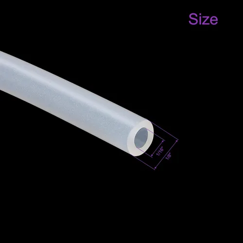Vista 3 de DMiotech Tubo de silicona transparente de 1/16"(1.6mm) ID 1/8"(3.2mm) OD 10 pies tubo de silicona transparente, manguera de silicona industrial