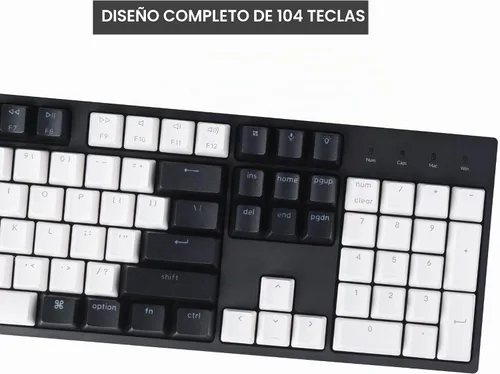 Vista 4 de Keychron Teclado mecánico con cable C2 de 104 teclas de tamaño completo para Mac Windows, interruptor marrón Gateron intercambiable en caliente